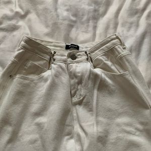 White baggy fit jeans